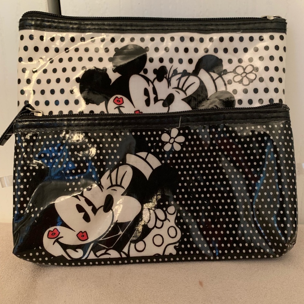 Set of Disney Mickey Minnie makeup/ cosmetic bags